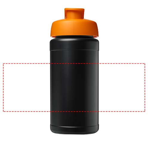 Baseline 500 ml gerecyclede drinkfles met klapdeksel