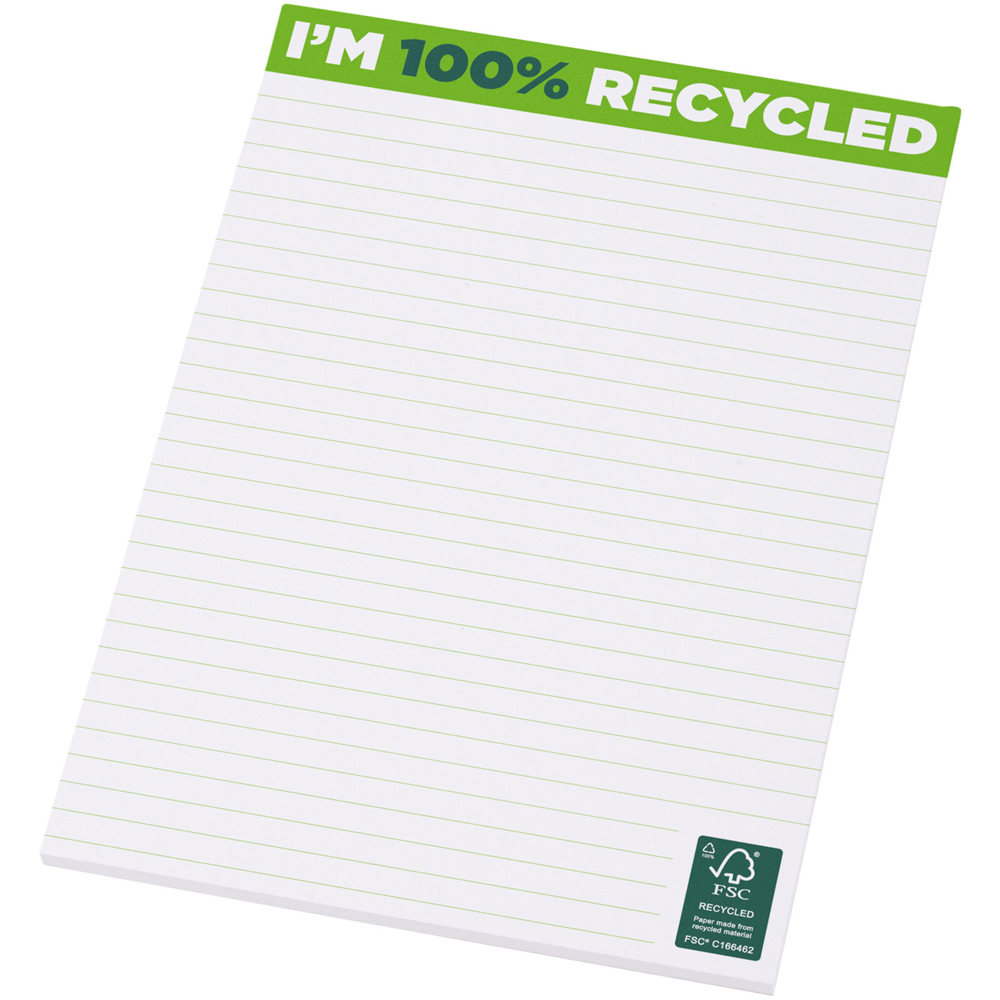 Desk-Mate® gerecycled A5 kladblok - bedrukt of onbedrukt verkrijgbaar