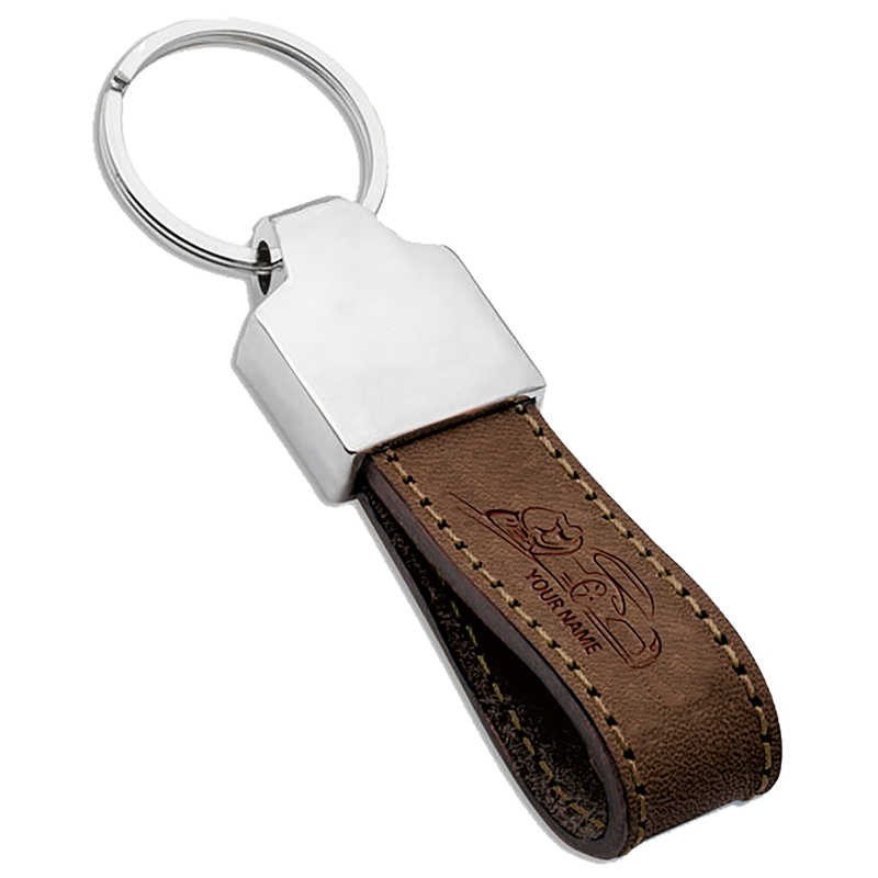 Sleutelhanger P02660, Leder - bedrukt of onbedrukt verkrijgbaar