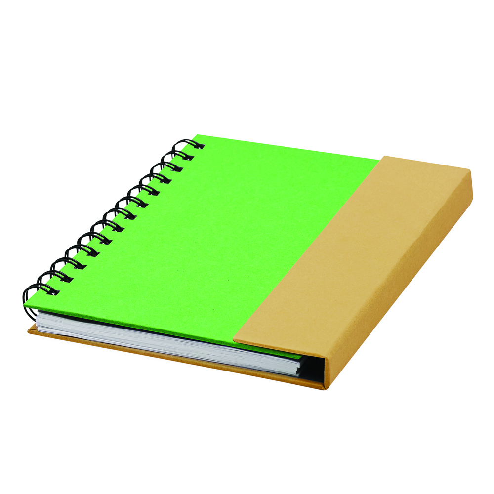 MAGNY - Notitieboekje van gerecycled papier met balpen - met logo of onbedrukt bestellen