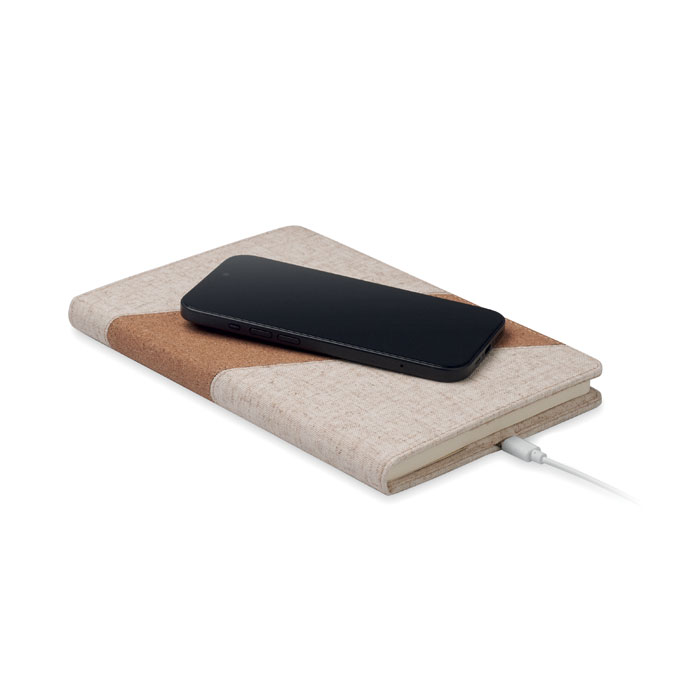 CORTONA - A5 notitieboek met lader 15W