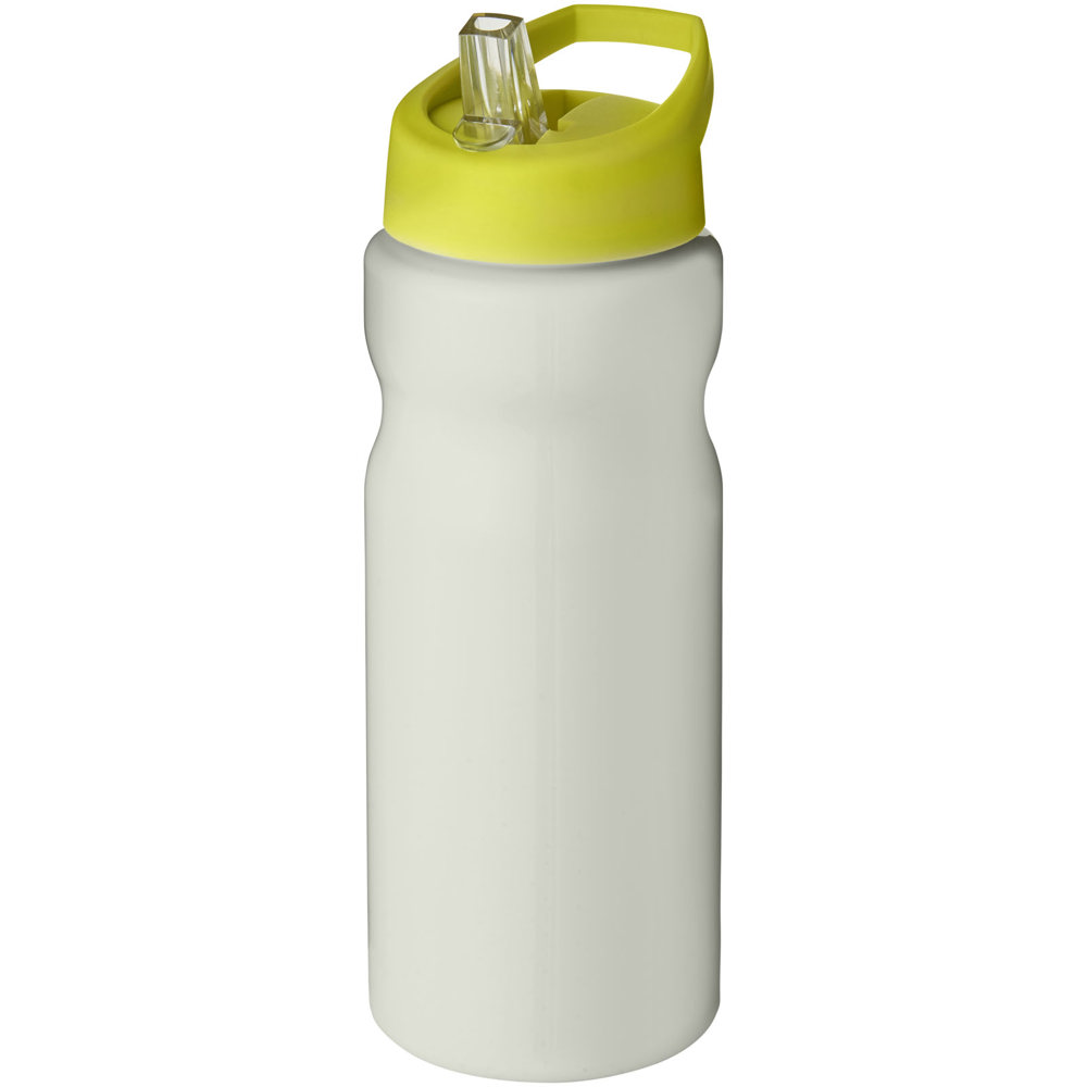 H2O Active® Eco Base 650 ml sportfles met tuitdeksel - bedrukt of onbedrukt verkrijgbaar - Ivoorwit, Lime