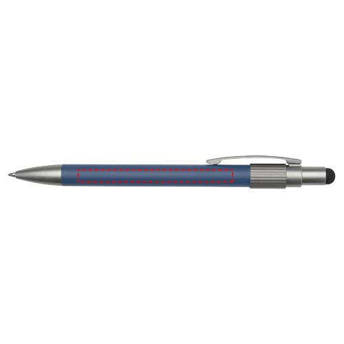 Rill RCS gerecycleerde balpen met stylus en fidget spinner (blauwe inkt)