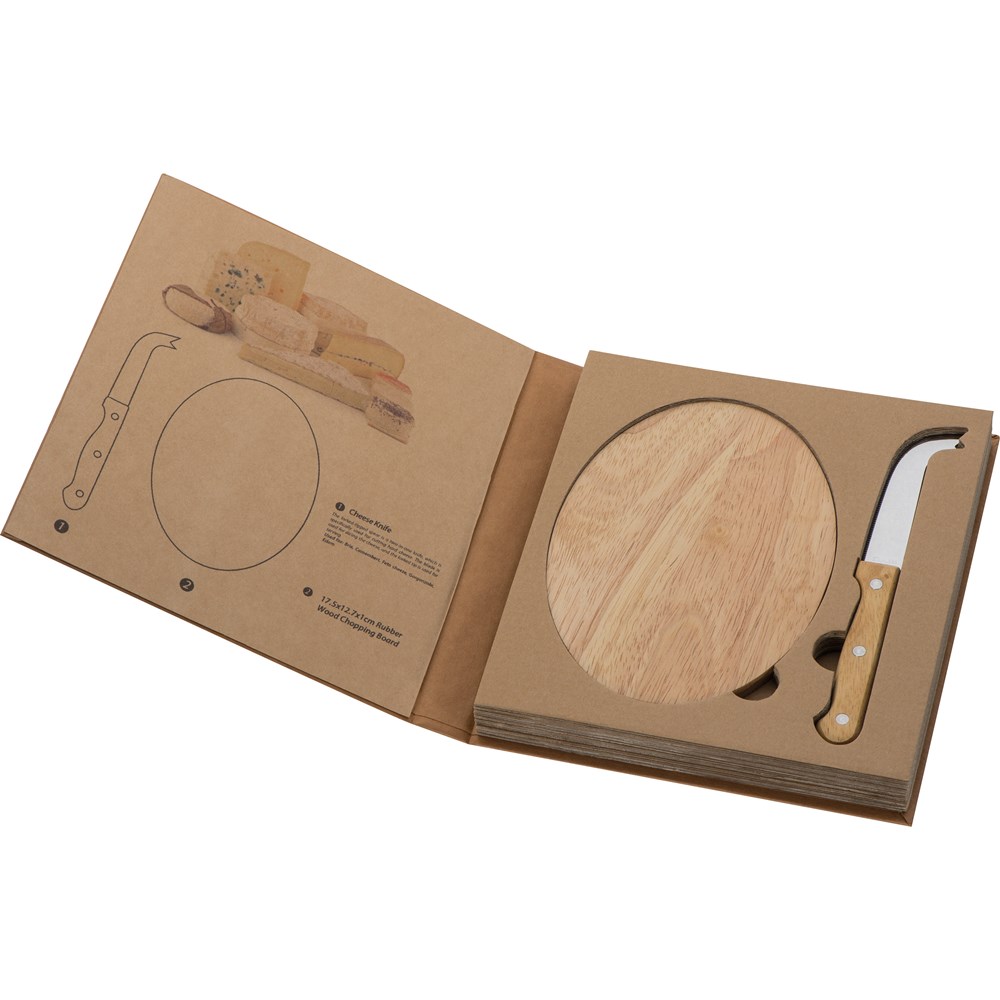 Kaasset met houten plank