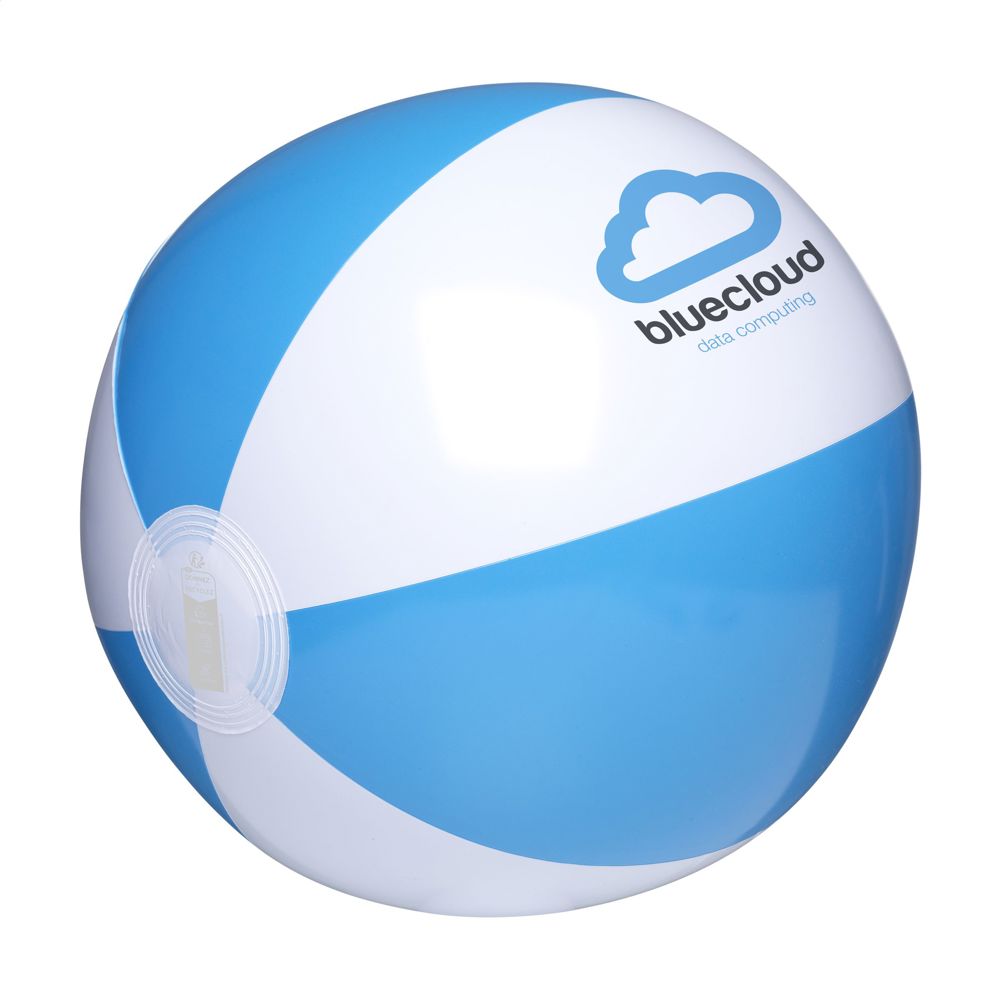 BeachBall Ø 27 cm strandbal - kopen of bedrukken - wit/blauw