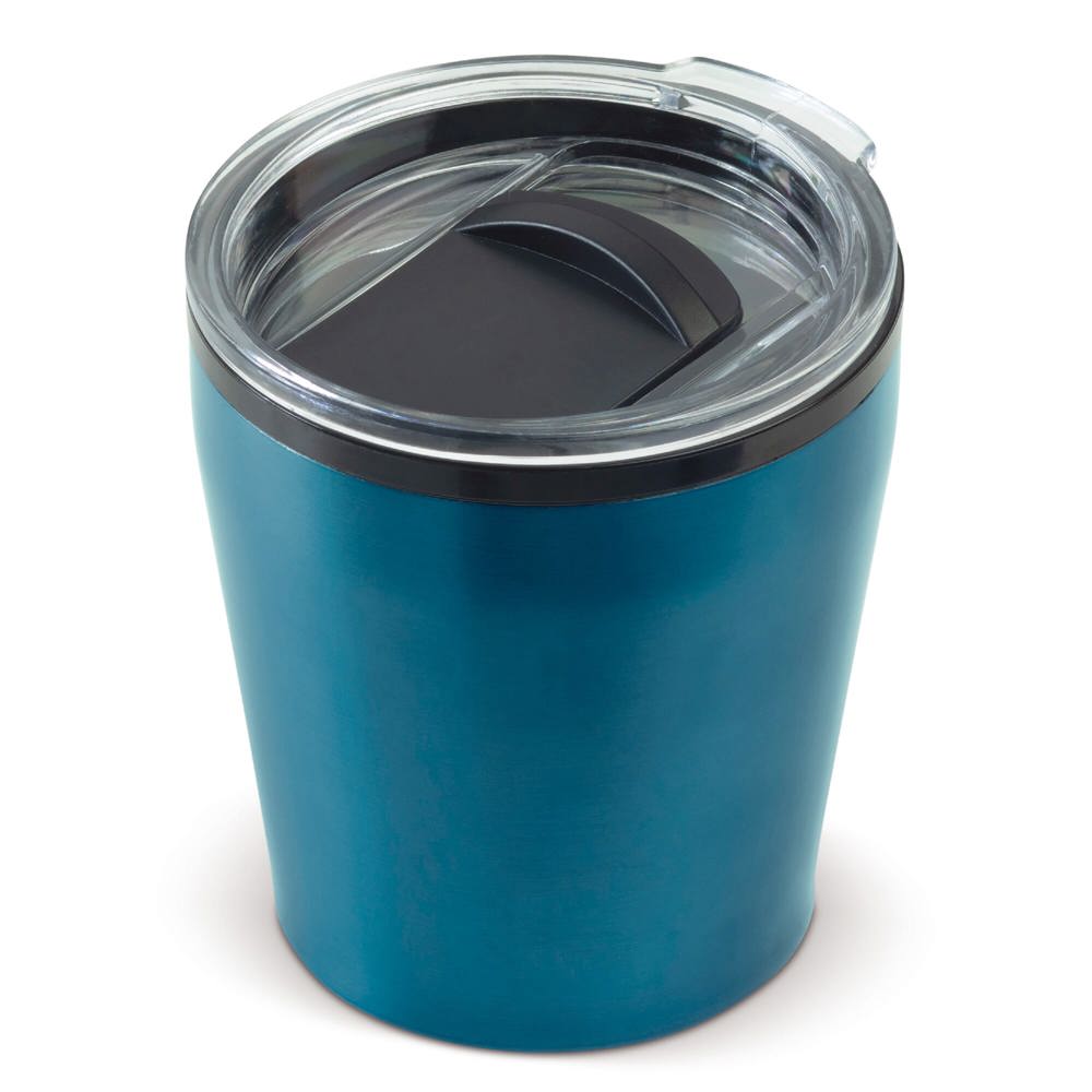 Koffiebeker metallic 180ml - kopen of bedrukken - Lichtblauw