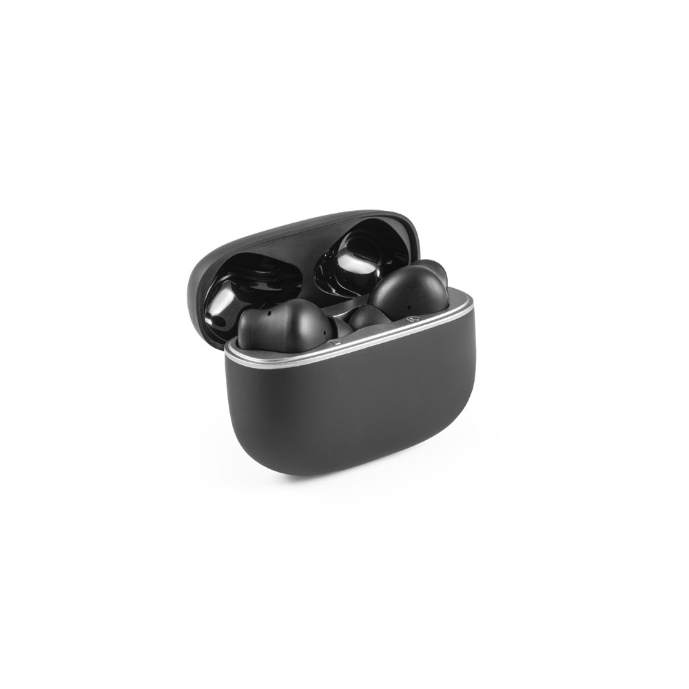 CAUBY. Draadloze koptelefoon met ANC en 10 uur batterijduur op gerecycled ABS (100% rABS) - kopen of bedrukken - Zwart