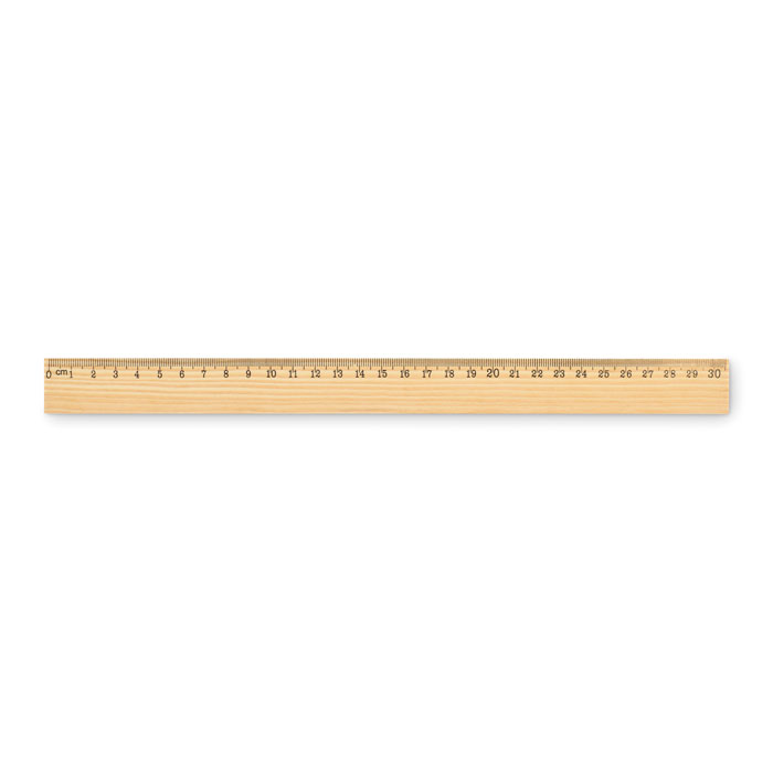 RULER30 - Houten liniaal 30cm - met logo of onbedrukt bestellen