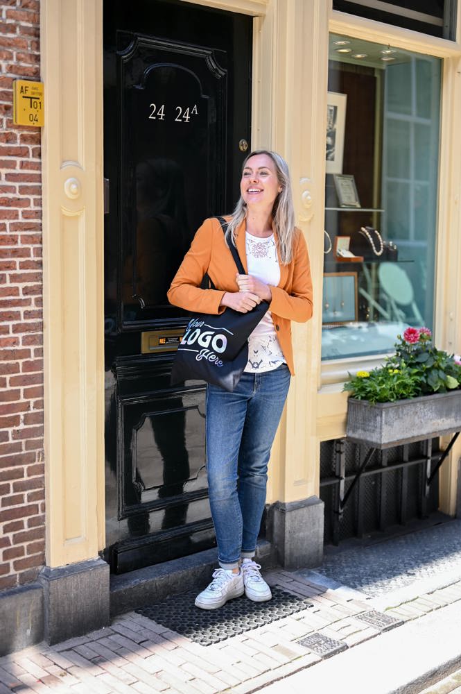 Katoenen tas met lange hengsels, 140 gr/m²