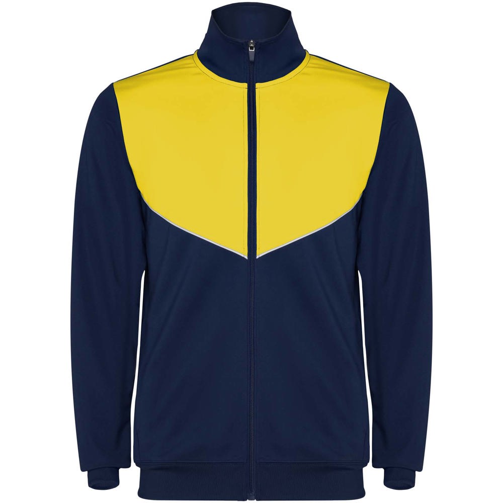 Evans unisex trainingspak - met logo of onbedrukt bestellen - Marineblauw, Geel