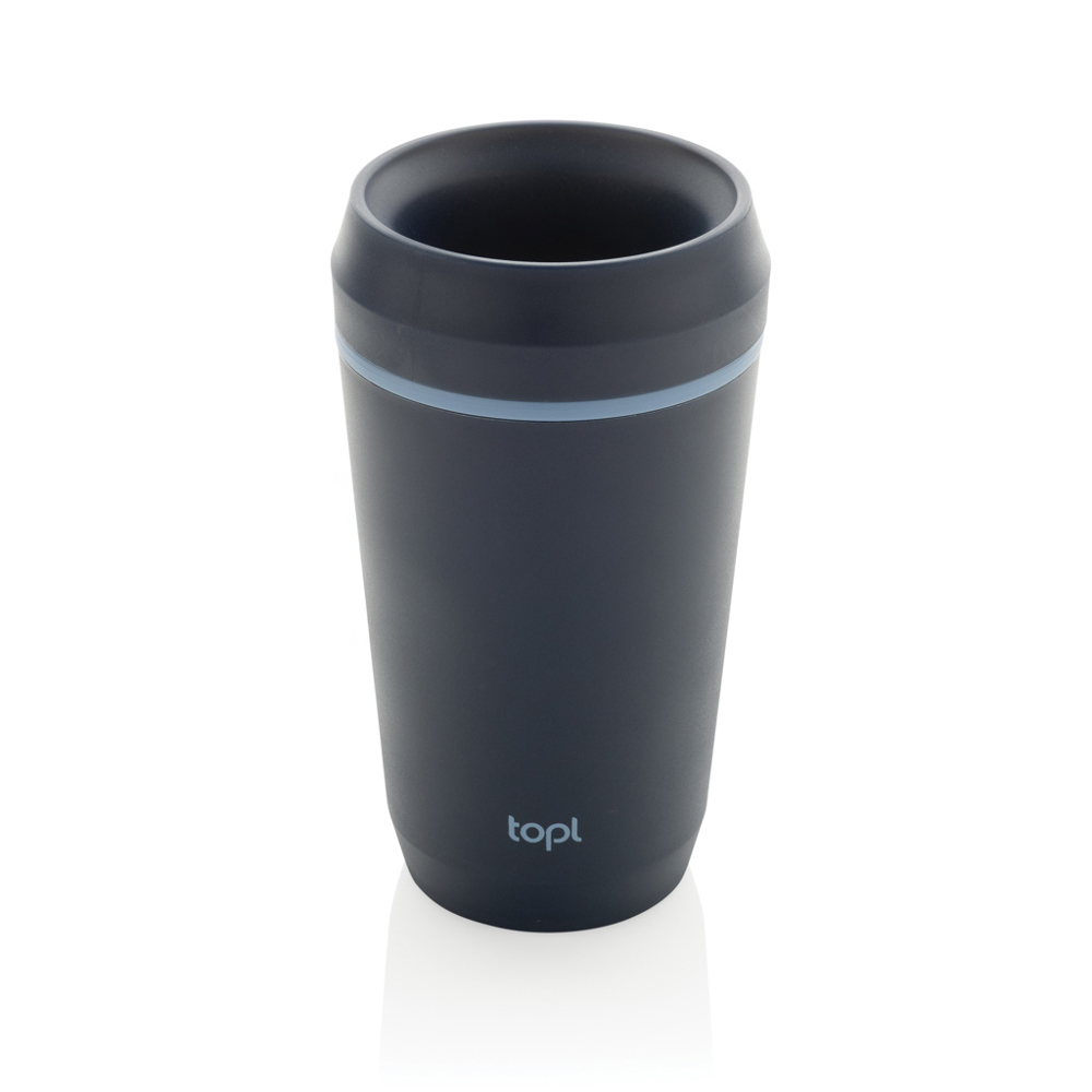 Topl Recycled Plastic To Go beker gepatenteerd 360 Lid 354ml