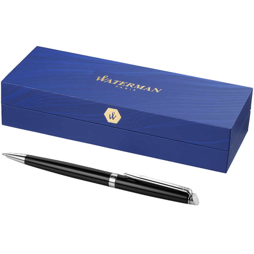 Waterman Hémisphère balpen (blauwe inkt) - voor bedrijven en relatiegeschenken - Zwart, Zilver