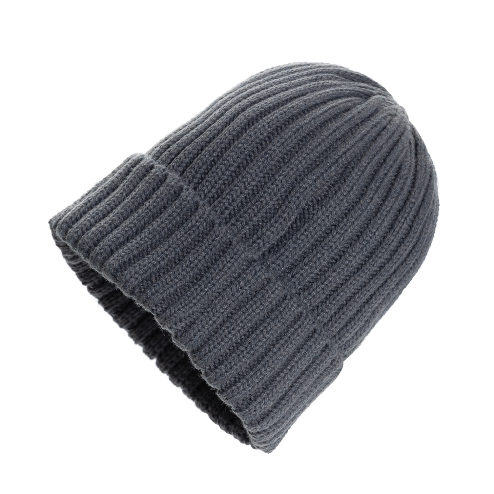 Kennedi AWARE™ Polylana®beanie met brede rib - voor bedrijven en relatiegeschenken - antraciet (± PMS Cool Grey 11)