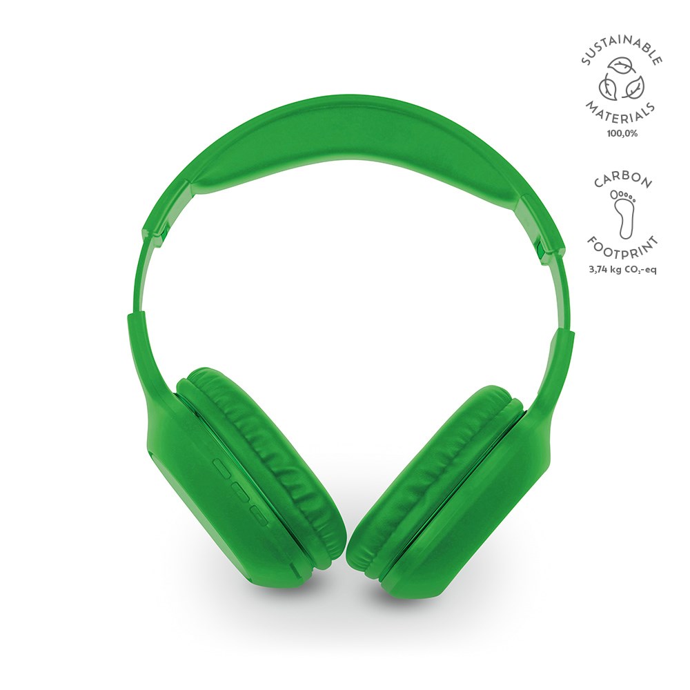 Galileo hoofdtelefoon gerecycled ABS 200 mAh - voor bedrijven en relatiegeschenken - Groen