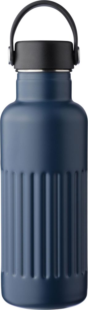 Gerecyclede roestvrijstalen dubbelwandige drinkfles (500 ml) Lior - met logo of onbedrukt bestellen - blauw