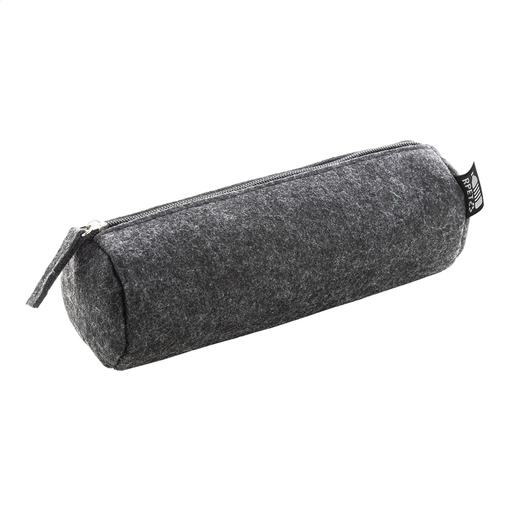 Refelt Draw - RPET vilten etui - met logo of onbedrukt bestellen - Donker Grijs