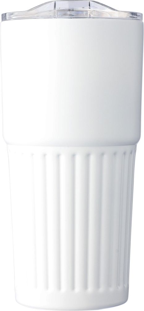 Gerecyclede roestvrijstalen dubbelwandige drinkmok (500 ml) Kael - met logo of onbedrukt bestellen - wit