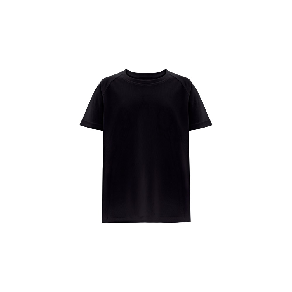 THC MOVE KIDS. Technisch T-shirt met korte mouwen in polyester voor kinderen - met logo of onbedrukt bestellen - zwart