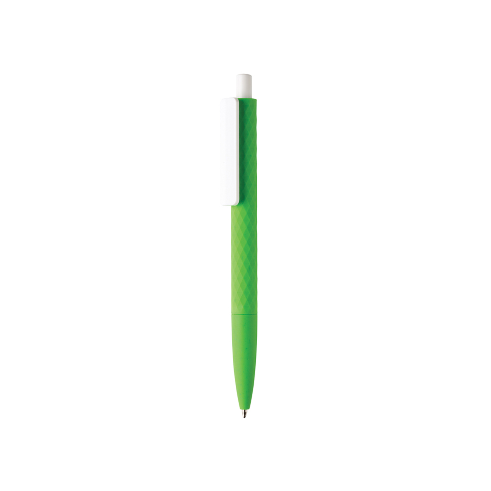 X3 RCS R-ABS pen met smooth touch - met logo of onbedrukt bestellen - groen, wit (± PMS 361/ ± PMS White)