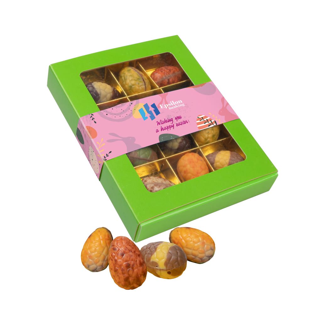 Doosje met 12 luxe paaseitjes - kopen of bedrukken