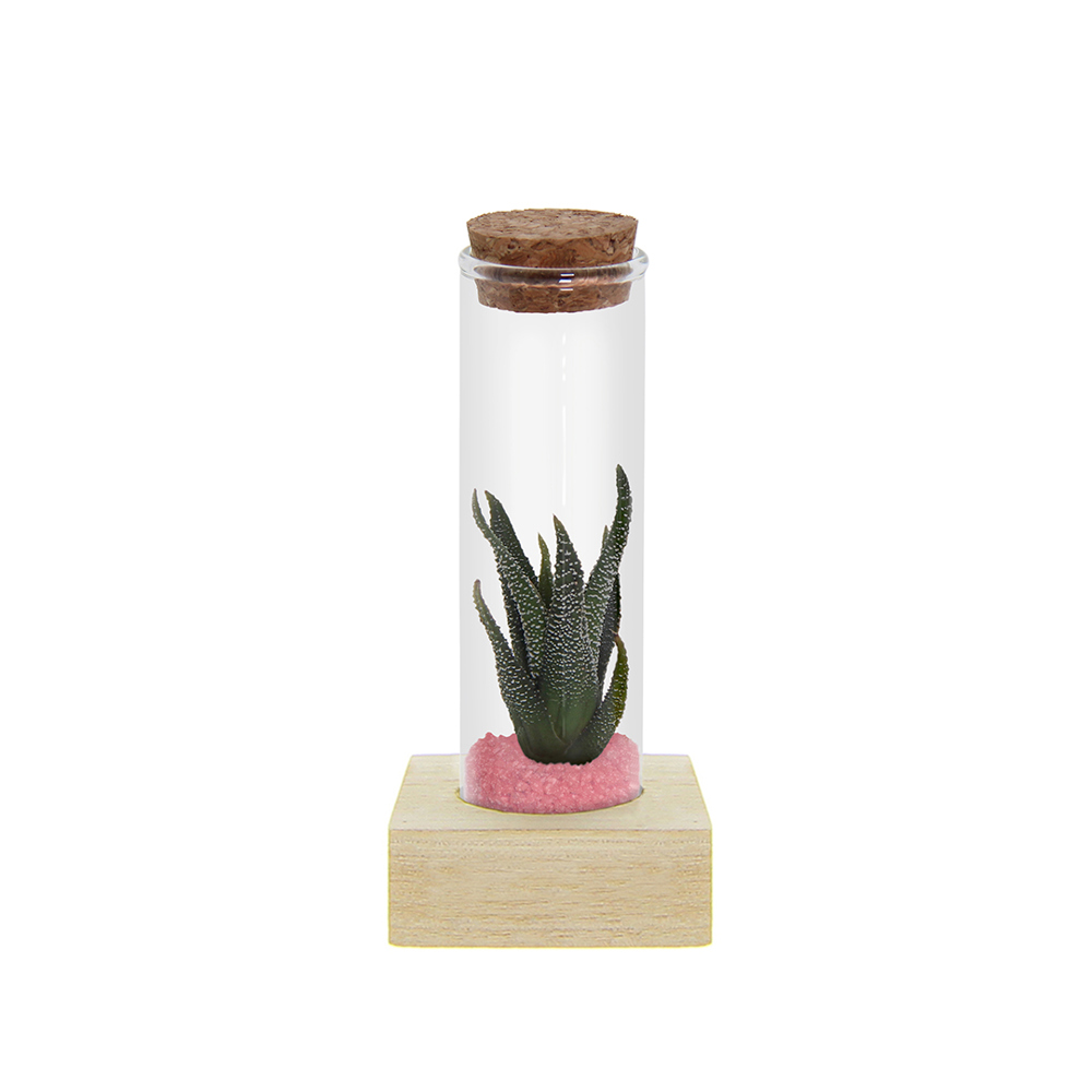 Tiny Treasurez® - Single tube & wood - met logo of onbedrukt bestellen - licht roze