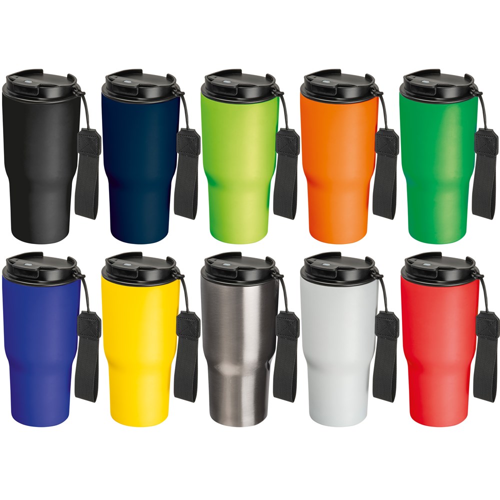 Dubbelwandige drinkbeker van rvs, 550 ml - voor bedrijven en relatiegeschenken