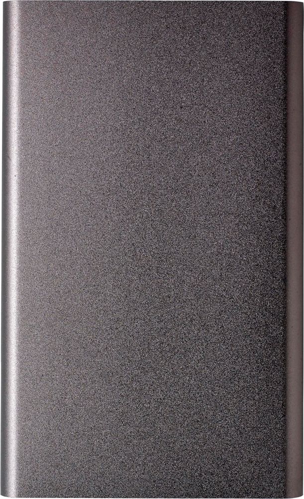 Aluminium powerbank Ezra - voor bedrijven en relatiegeschenken - gun metal