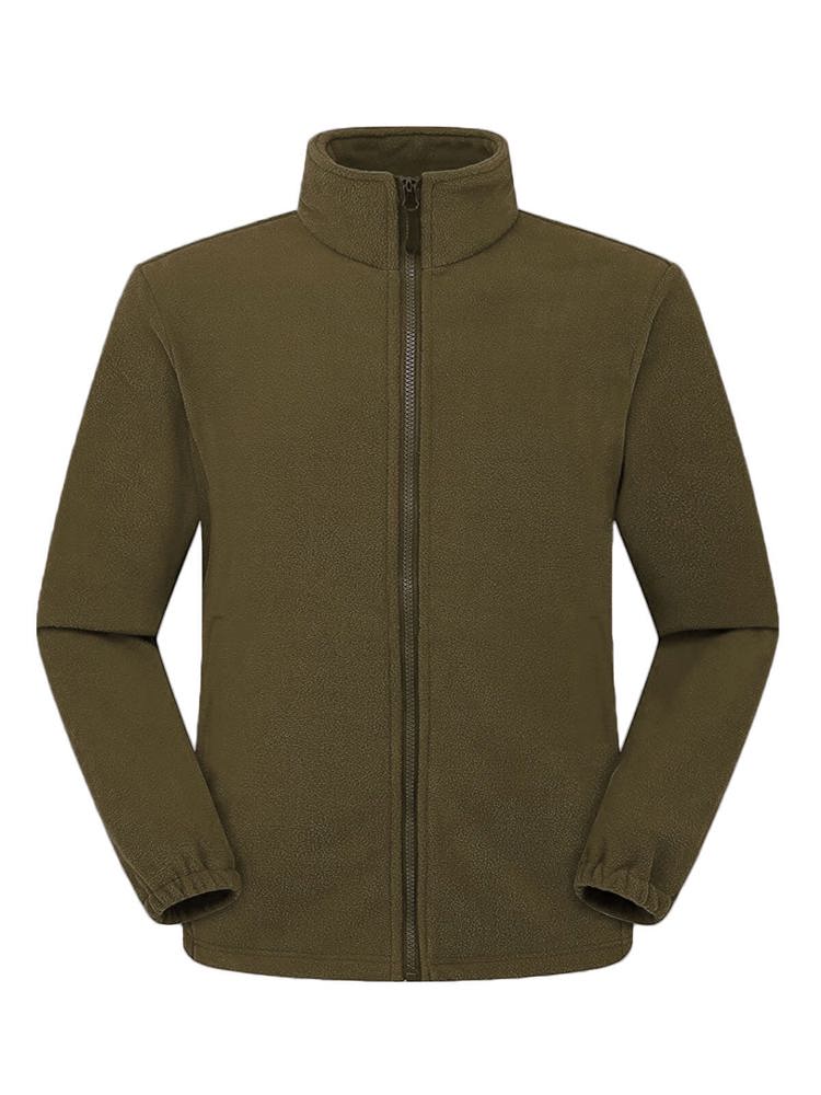 BS Peak full zip fleece sweater, 290 gr/m² - voor bedrijven en relatiegeschenken - Military (PMS 7771C)