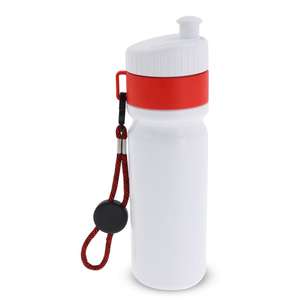 Sportbidon met rand en koord 750ml