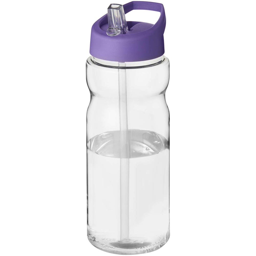 H2O Active® Eco Base 650 ml sportfles met tuitdeksel - bedrukt of onbedrukt verkrijgbaar - Transparent, Paars