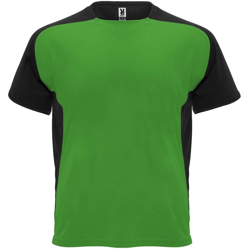 Bugatti unisex sportshirt met korte mouwen - voor bedrijven en relatiegeschenken - Varen groen, Zwart