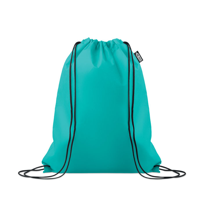 DAFFY RPET - RPET non-woven trekkoordtas - bedrukt of onbedrukt verkrijgbaar - Turquoise