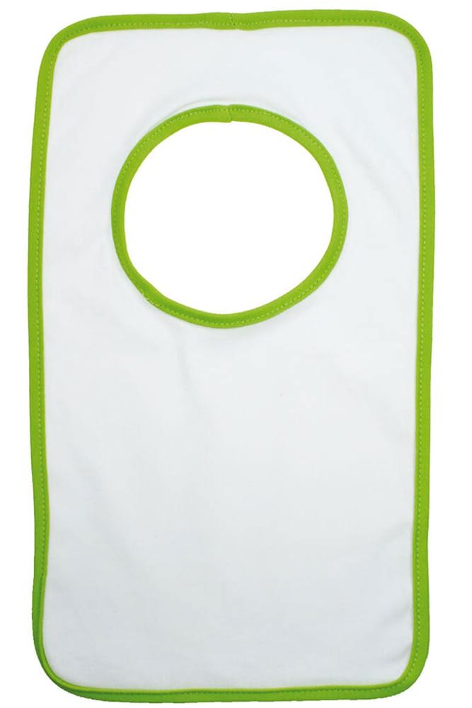 Baby slabbetje - kopen of bedrukken - Wit (WHITE) / Groen