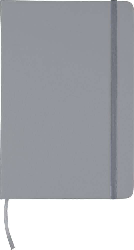 Gerecyclede PU notitieboek Eva - met logo of onbedrukt bestellen - grijs