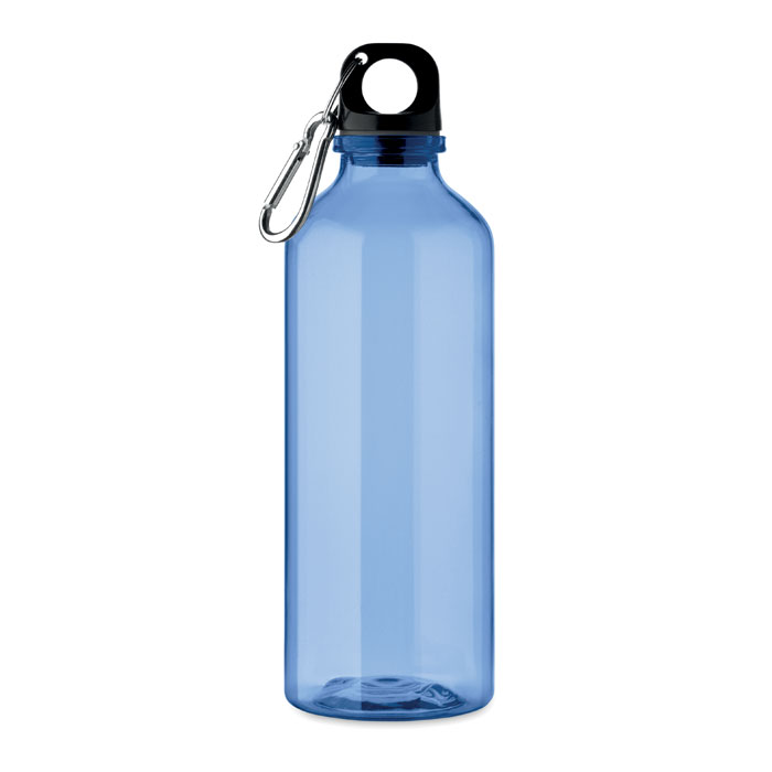 MOSS RE500 - RPET fles 500ml - bedrukt of onbedrukt verkrijgbaar - Transparant Blauw