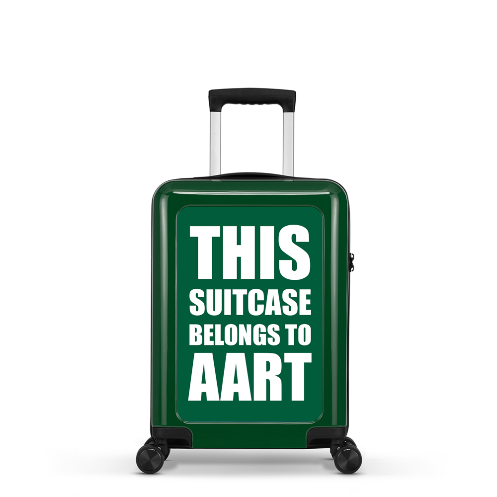 STICKERCASE® 20" Handbagage donker groen - met gepersonaliseerde sticker en/of individuele namen