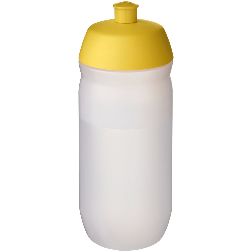 HydroFlex™ Clear knijpfles van 500 ml - bedrukt of onbedrukt verkrijgbaar - Geel, Mat helder
