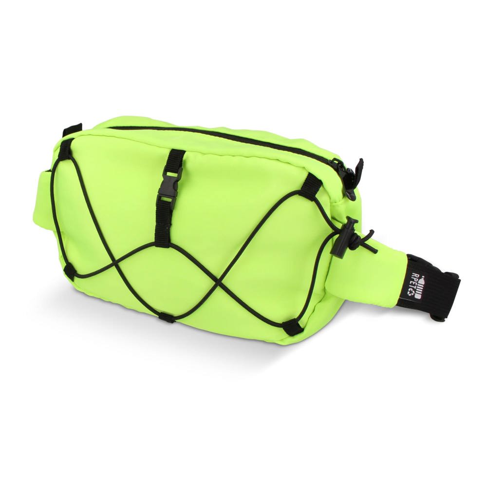 Crossbodytas R-PET met trekkoord - met logo of onbedrukt bestellen - Lichtgroen