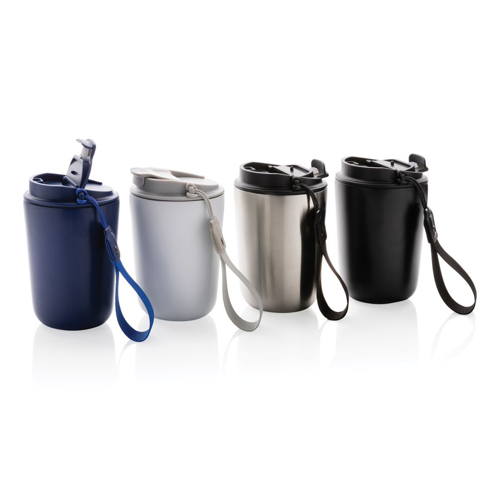 Cuppa RCS gerecycled rvs vacuümbeker met koord - met logo of onbedrukt bestellen