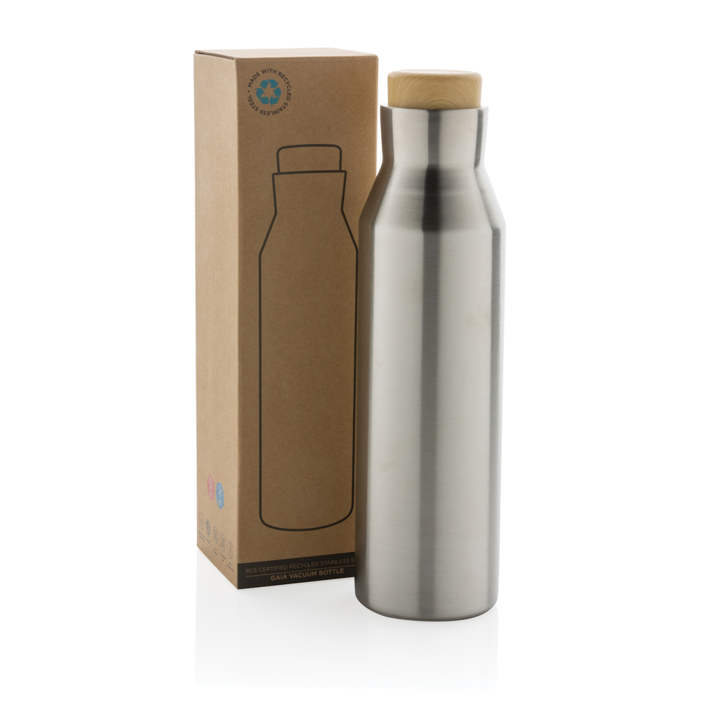 Gaia RCS-gecertificeerde gerecyclede rvs vacuümfles