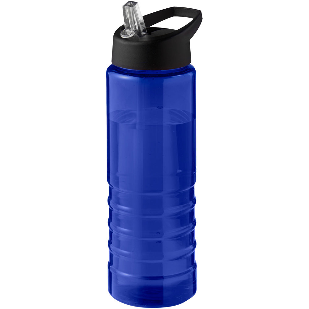 H2O Active® Eco Treble 750 ml drinkfles met tuitdeksel - bedrukt of onbedrukt verkrijgbaar - Blauw, Zwart