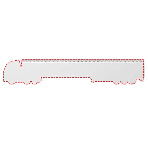 Tait liniaal van 30 cm in de vorm van een vrachtwagen van gerecycled plastic