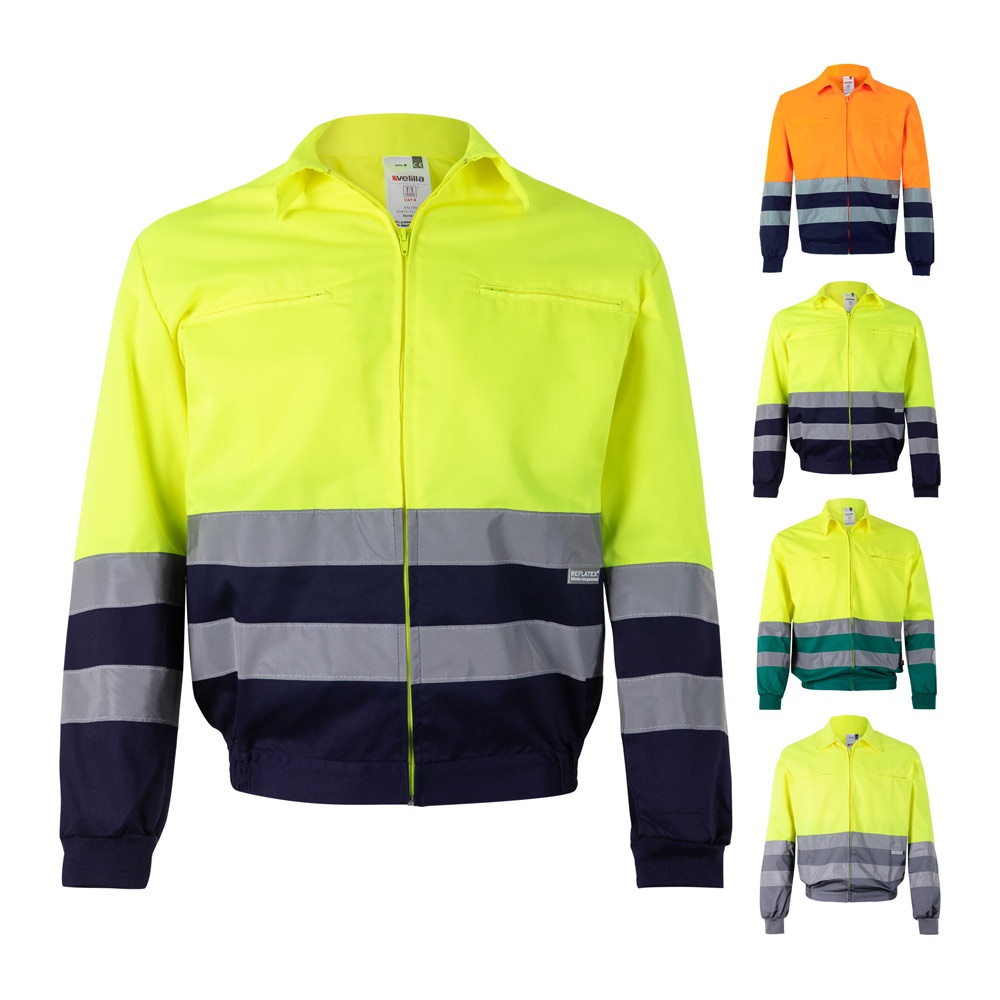 VL NEPTUNE. Tweekleurig twill jack (210g/m²) van polyester (80%) en katoen (20%) - met logo of onbedrukt