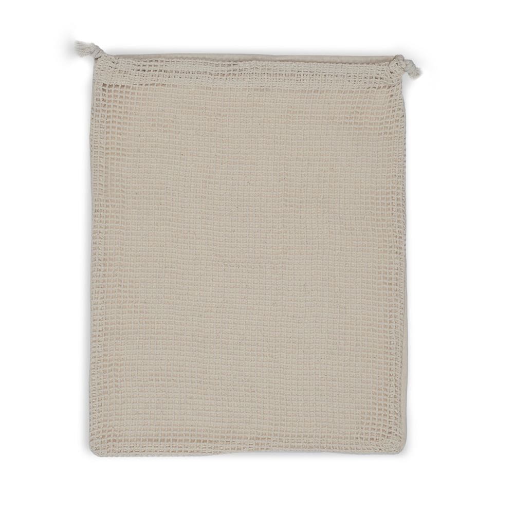 Herbruikbaar groente &amp; fruit zakje OEKO-TEX® katoen ecru 25x30cm