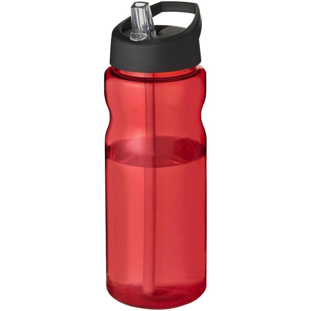 H2O Active® Eco Base 650 ml sportfles met tuitdeksel - bedrukt of onbedrukt verkrijgbaar - Rood, Zwart