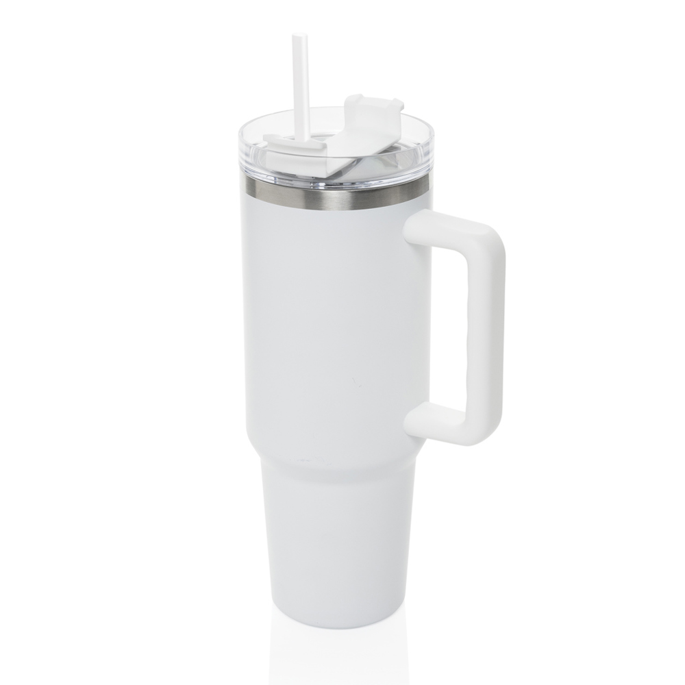 Peakflow RCS recycled staal beker 1200ML - kopen of bedrukken - wit (± PMS White)