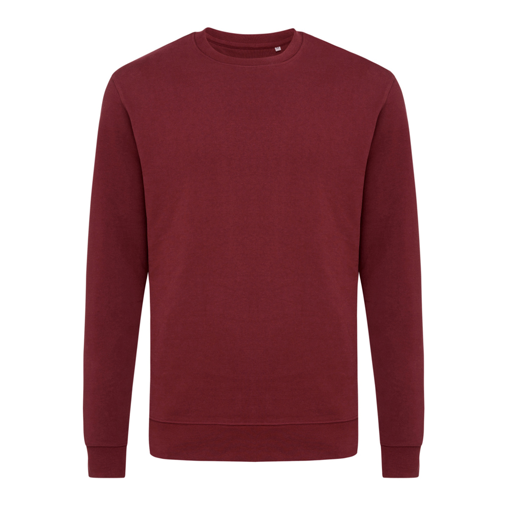 IQONIQ Zion gerecycled katoen sweater - voor bedrijven en relatiegeschenken - bordeauxrood (± PMS 19-1724TCX)
