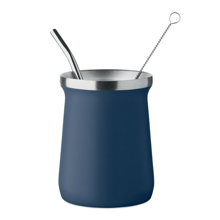 MIYERBA - Yerba maté theekopje - bedrukt of onbedrukt verkrijgbaar - Marineblauw