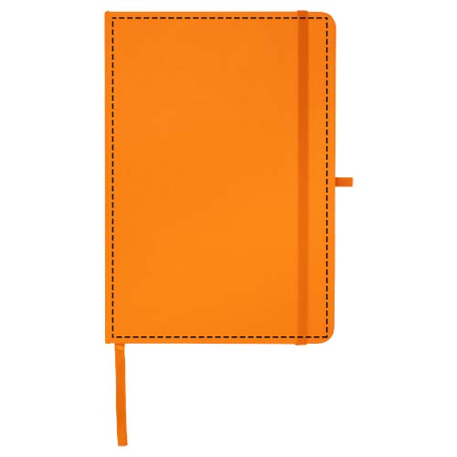 Teak A5 gerecycled notitieboek met harde kaft en gelinieerde pagina's