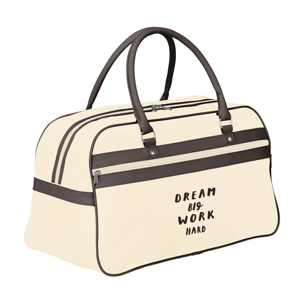 RetroSport sporttas - bruin/beige